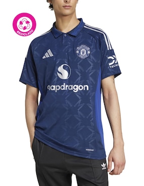 Jersey de Manchester United visitante manga corta Adidas para hombre