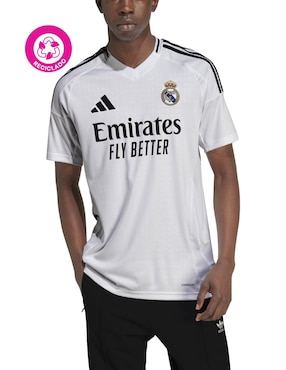 Jersey de Real Madrid Club de Fútbol local manga corta Adidas para hombre