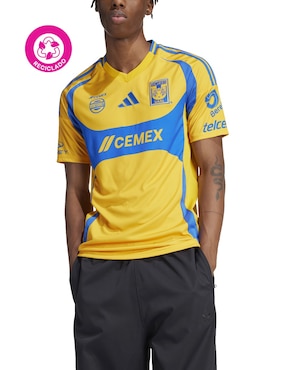 Jersey de  Tigres UANL local manga corta Adidas  para hombre