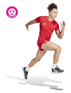 Playera deportiva para correr Adidas de hombre