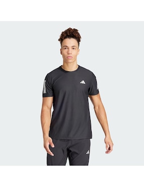 Playera deportiva para correr Adidas de hombre