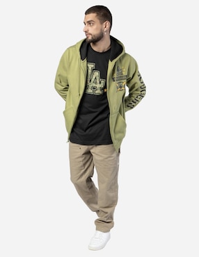 Sudadera New Era con capucha y bolsa Los Angeles Dodgers unisex