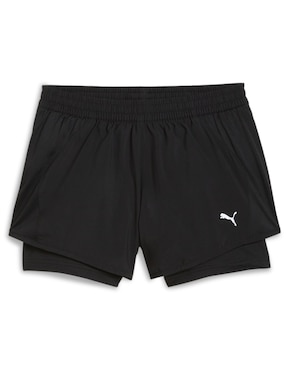 Short Efecto Doble Prenda Puma Para Correr Mujer