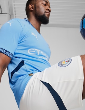 Jersey de  Manchester City local manga corta Puma jugador para hombre