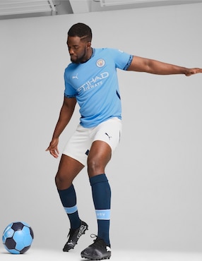 Jersey de  Manchester City local manga corta Puma jugador para hombre
