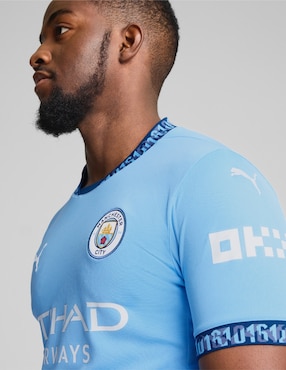 Jersey de  Manchester City local manga corta Puma jugador para hombre
