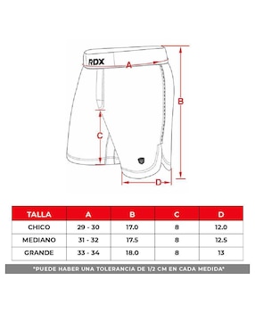 Short Rdx para entrenamiento unisex