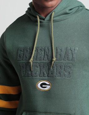 Sudadera New Era con capucha y bolsa Green Bay Packers para hombre