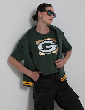 Playera Deportiva New Era Green Bay Packers Para Mujer