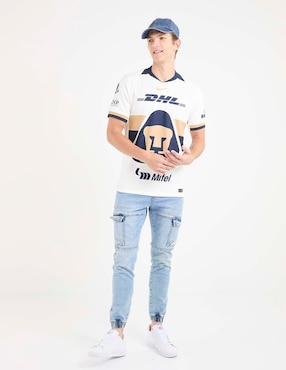 Jersey de Pumas de la UNAM visitante authentic manga corta Nike para hombre