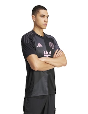 Jersey de Inter de Miami visitante de Lionel Messi manga corta Adidas jugador para hombre