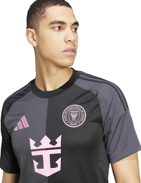 Jersey de Inter de Miami visitante de Lionel Messi manga corta Adidas jugador para hombre