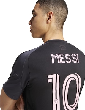 Jersey de Inter de Miami visitante de Lionel Messi manga corta Adidas jugador para hombre