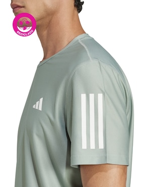 Playera deportiva para correr Adidas para hombre