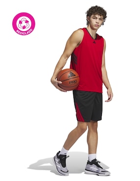Playera deportiva para básquetbol Adidas de hombre