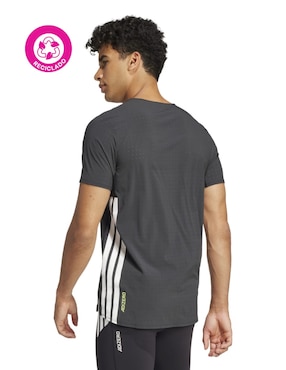 Playera deportiva para correr Adidas para hombre