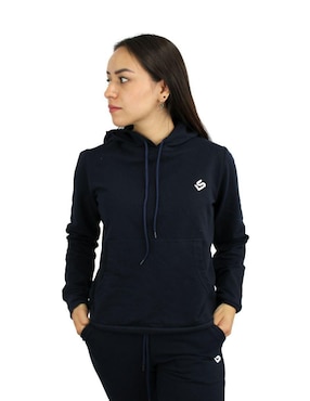 Sudadera Lineal Sport Con Capucha Y Bolsa Para Mujer