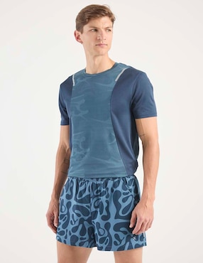Short efecto doble prenda X10 para correr hombre