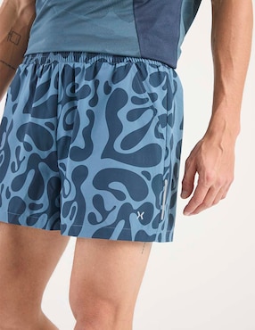 Short efecto doble prenda X10 para correr hombre