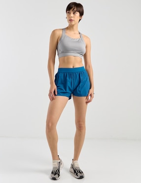 Short con abertura X10 para correr mujer