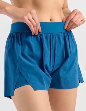 Short con abertura X10 para correr mujer
