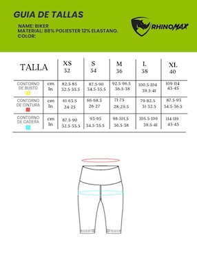 Short con bolsa Rhinomax para entrenamiento mujer