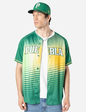 Jersey de Pericos de Puebla visitante manga corta New Era para hombre