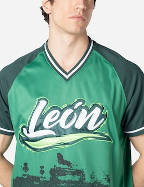 Jersey de Bravos de León visitante manga corta New Era para hombre