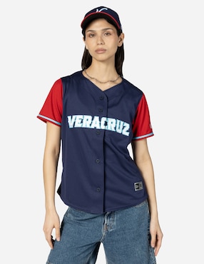 Jersey de El Águila de Veracruz visitante manga corta New Era para mujer
