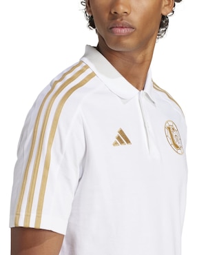 Playera tipo polo fútbol Adidas para hombre