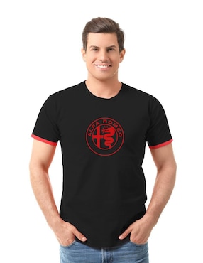 Playera deportiva casual Alfa Romeo de hombre