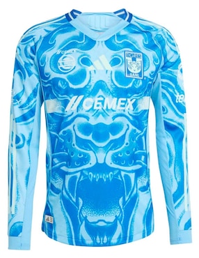 Jersey de  Tigres UANL visitante authentic manga larga Adidas  para hombre