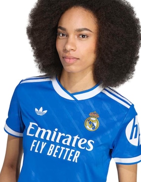 Jersey de Real Madrid Club de Fútbol manga corta Adidas para mujer