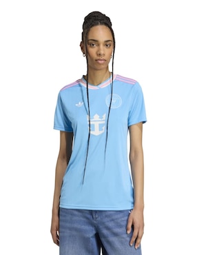 Jersey de Inter de Miami manga corta Adidas para mujer