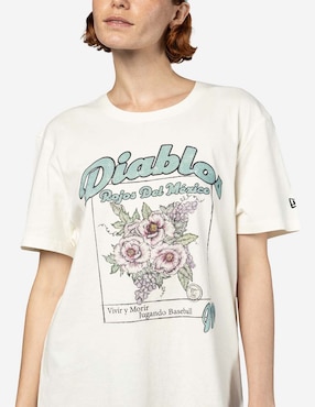 Playera deportiva para béisbol New Era Diablos Rojos del México de mujer