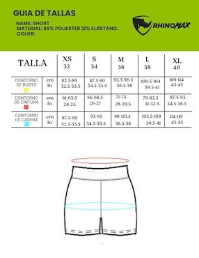 Short Rhinomax para entrenamiento mujer