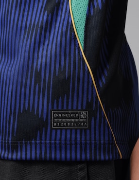 Jersey de Selección de Fútbol de Brasil visitante manga corta Mundial Nike fan para mujer
