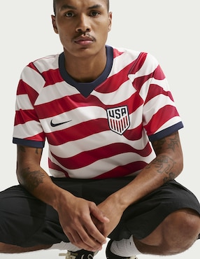 Jersey de Selección de fútbol de los Estados Unidos local manga corta Mundial Nike fan para hombre