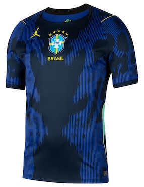 Jersey de Selección de Fútbol de Brasil visitante manga corta Mundial Nike fan para hombre