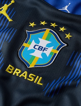 Jersey de Selección de Fútbol de Brasil visitante manga corta Mundial Nike fan para hombre