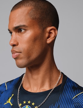 Jersey de Selección de Fútbol de Brasil visitante manga corta Mundial Nike fan para hombre