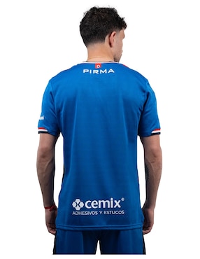 Jersey de Club de Fútbol Cruz Azul local manga corta Pirma para hombre
