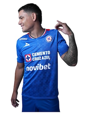 Jersey de Club de Fútbol Cruz Azul local manga corta Pirma para hombre