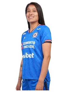 Jersey de Club de Fútbol Cruz Azul local manga corta Pirma para mujer