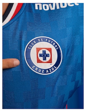 Jersey de Club de Fútbol Cruz Azul local manga corta Pirma para mujer