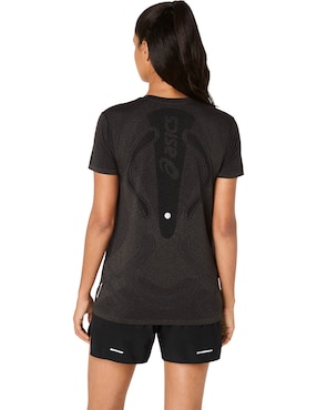 Playera deportiva para correr Asics Road Seamless SS Top de mujer