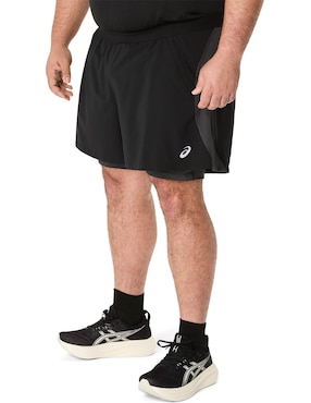 Short con bolsillos Asics Road 2N1 5In para correr hombre