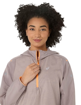 Chamarra impermeable para trail Asics Trail running para mujer