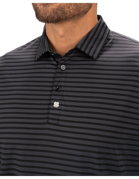 Playera tipo polo casual Black Clover para hombre