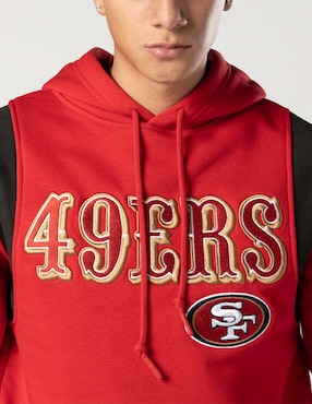 Sudadera New Era Ne Leisure con capucha y bolsa San Francisco 49ers unisex